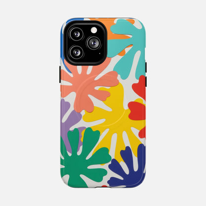 Colorful Tropical Leaves iPhone Case — Tough Magnetic | MagSafe Compatible