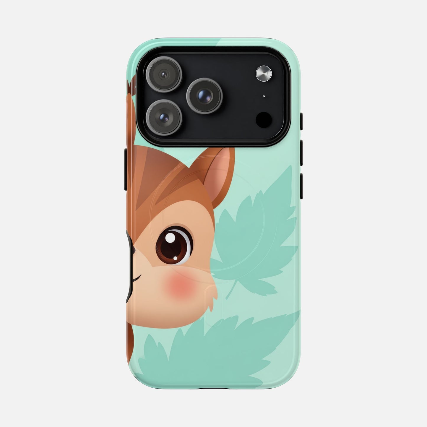 Cute Squirrel With Mint Leaves iPhone Case — Tough Magnetic | MagSafe Compatible