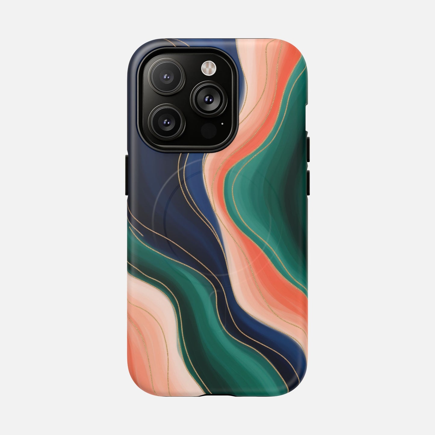 Magnetic Tough Case — Abstract Ocean Wave Design Phone Cover iPhone 14 Pro Matte Phone Case