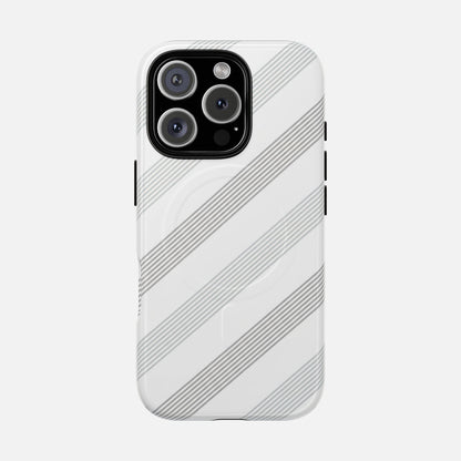 Minimal Diagonal Stripe iPhone Case — Tough Magnetic | MagSafe Compatible