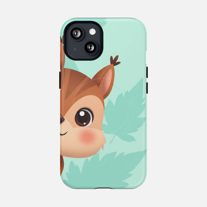 Cute Squirrel With Mint Leaves iPhone Case — Tough Magnetic | MagSafe Compatible