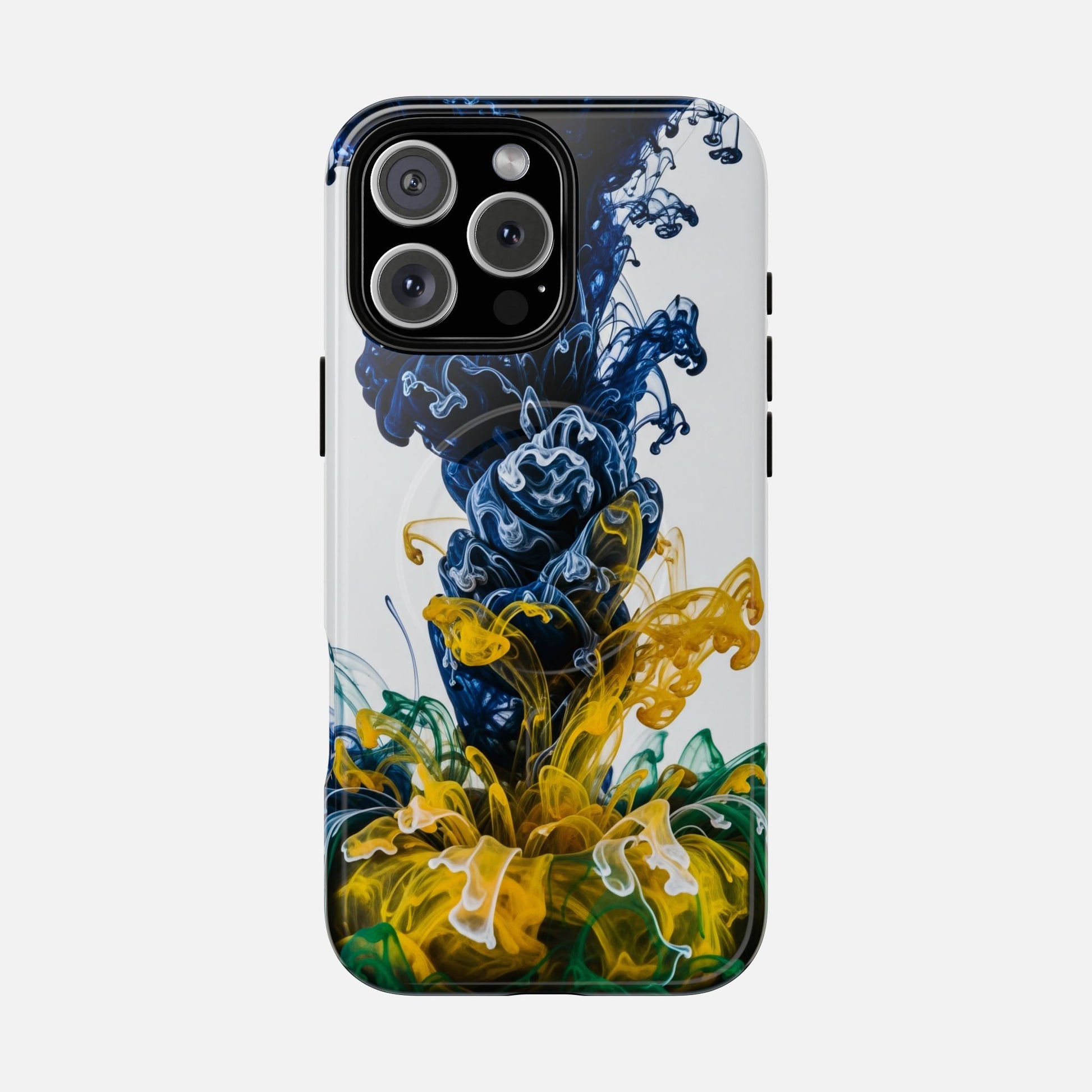 Abstract Ink Splash Tough Magnetic Phone Case iPhone 16 Pro Max Glossy Phone Case