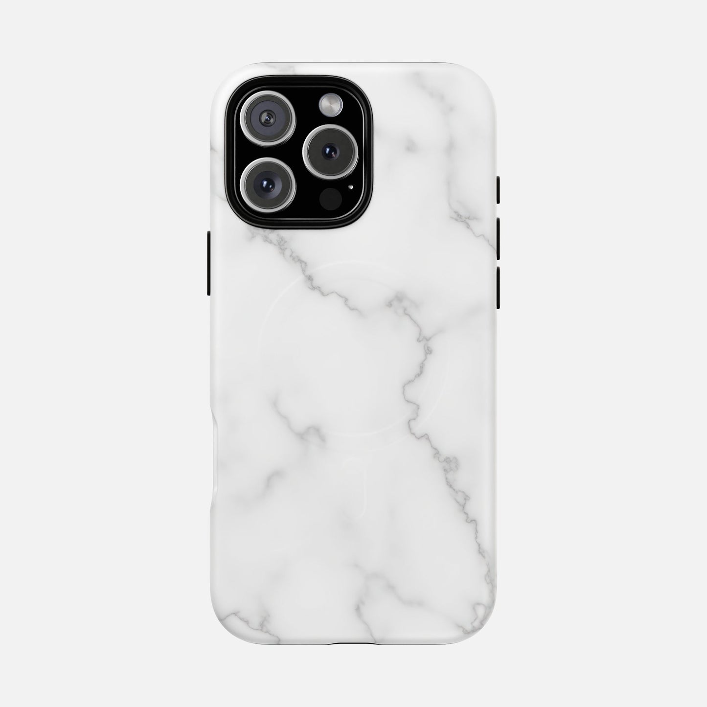 White Marble iPhone Case — Tough Magnetic | MagSafe Compatible