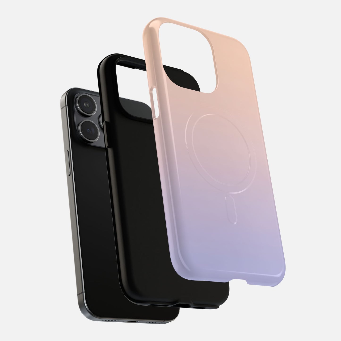 Gradient With Rose Gold to Lavender iPhone Case — Tough Magnetic | MagSafe Compatible