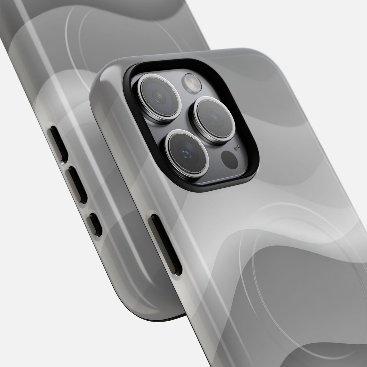 Monochrome Wave iPhone Case — Tough Magnetic | MagSafe Compatible