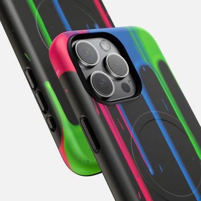 Neon Drip iPhone Case — Tough Magnetic | MagSafe Compatible