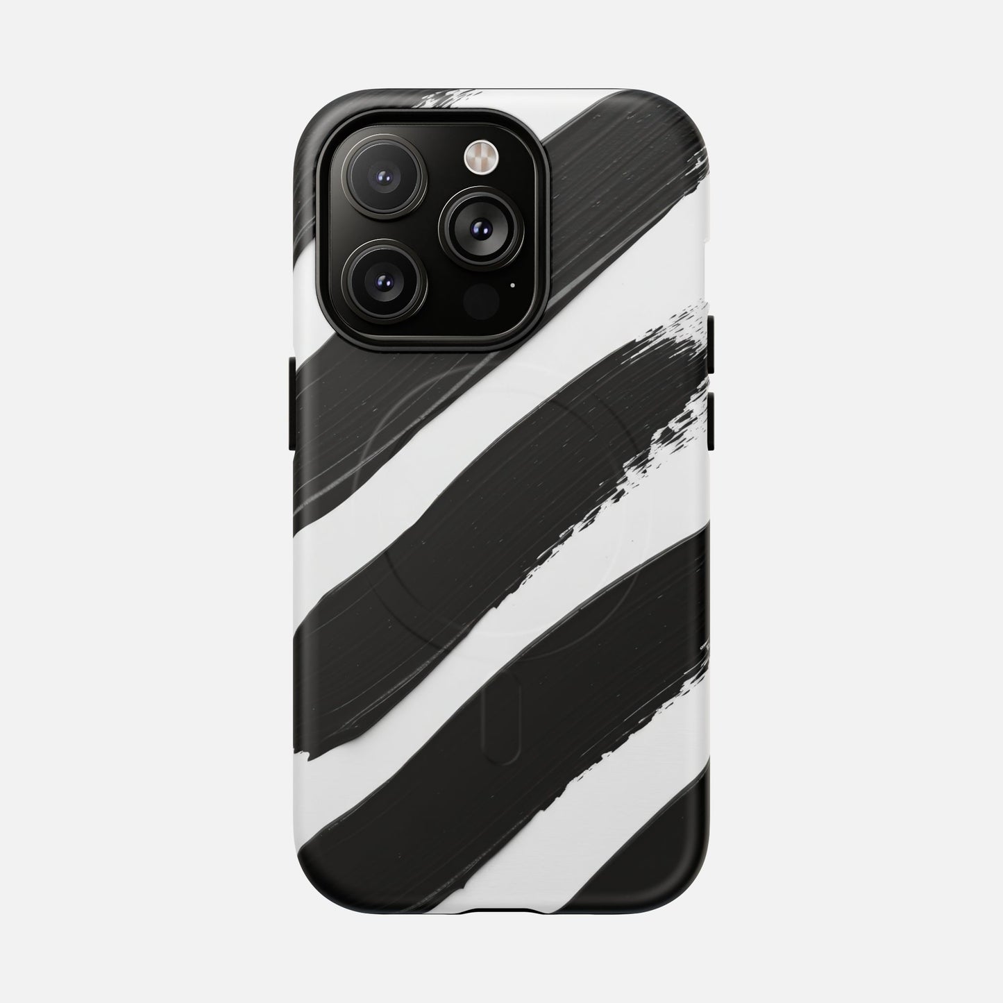 Abstract Black Brushstroke Magnetic Phone Case iPhone 14 Pro Matte Phone Case