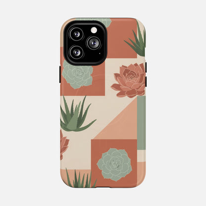 Succulent Pattern Tough Magnetic Phone Case iPhone 13 Pro Max Matte Phone Case