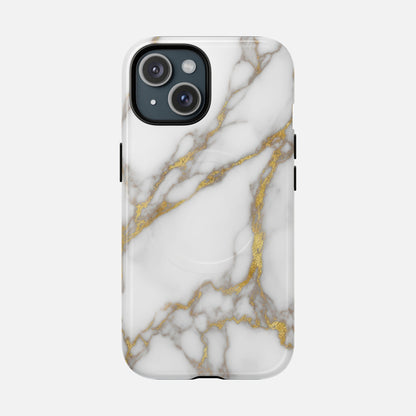 Marble Gold iPhone Case — Tough Magnetic | MagSafe Compatible