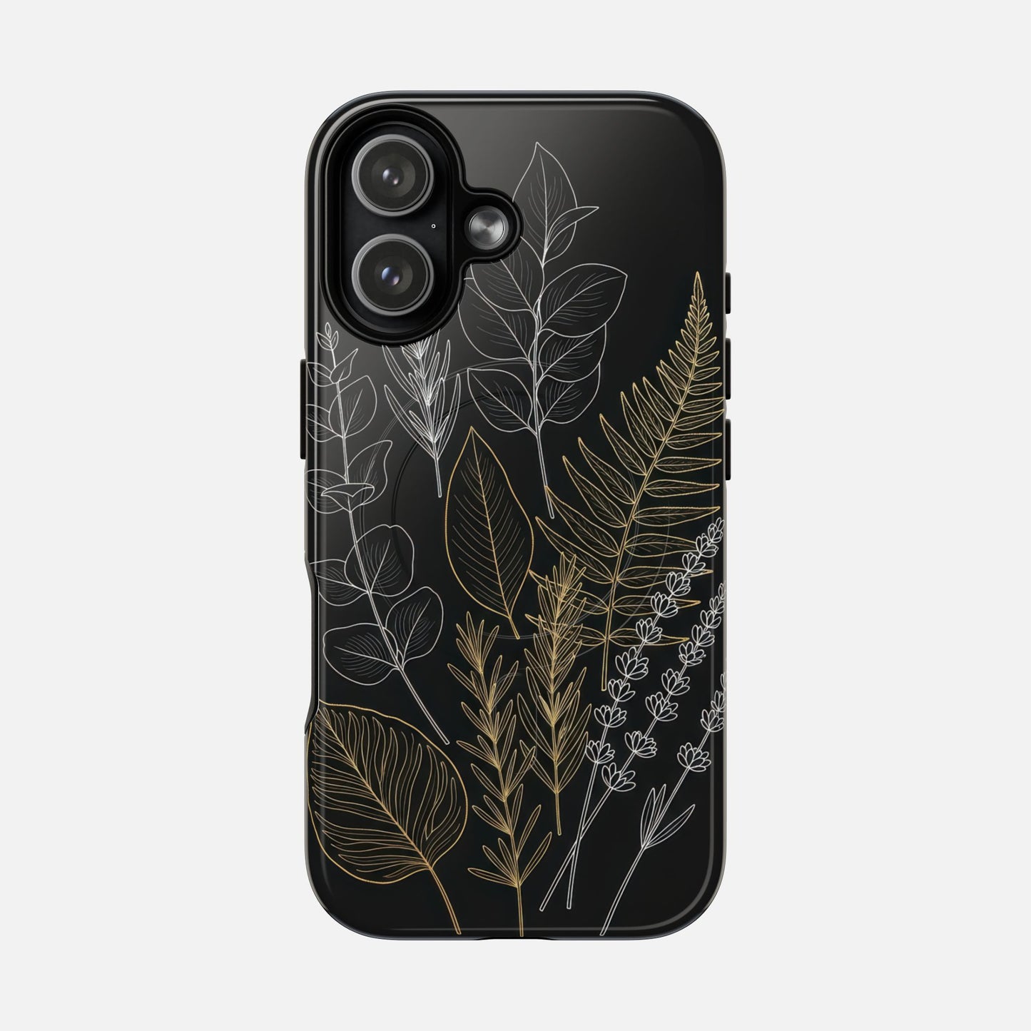 Tough Magnetic Case — Botanical Gold & Silver Fern Phone Cover iPhone 17 Glossy Phone Case