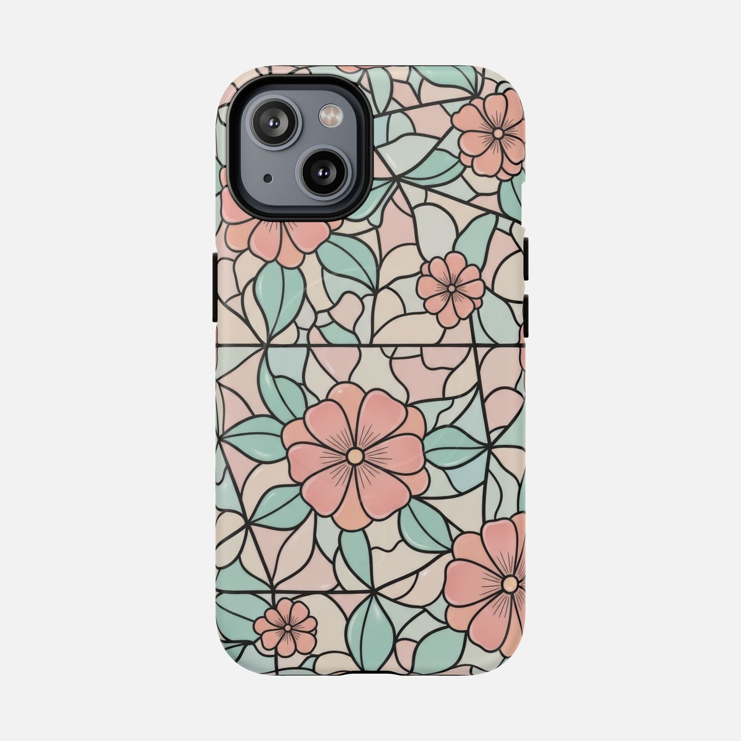 Pastel Floral Mosaic iPhone Case — Tough Magnetic | MagSafe Compatible