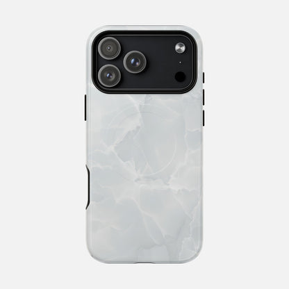 Marble White iPhone Case — Tough Magnetic | MagSafe Compatible