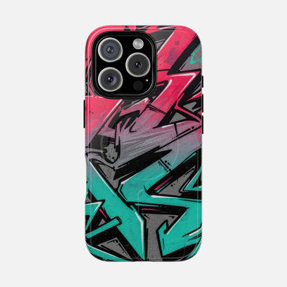Graffiti Street Art Tough Magnetic Phone Case iPhone 16 Pro Glossy Phone Case