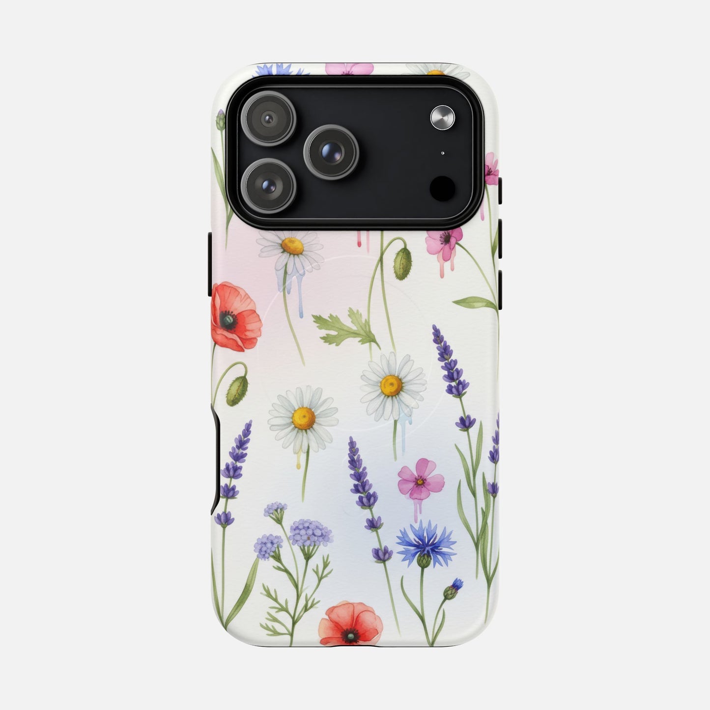 Floral Wildflower Poppies, Daisies & Lavender iPhone Case — Tough Magnetic | MagSafe Compatible