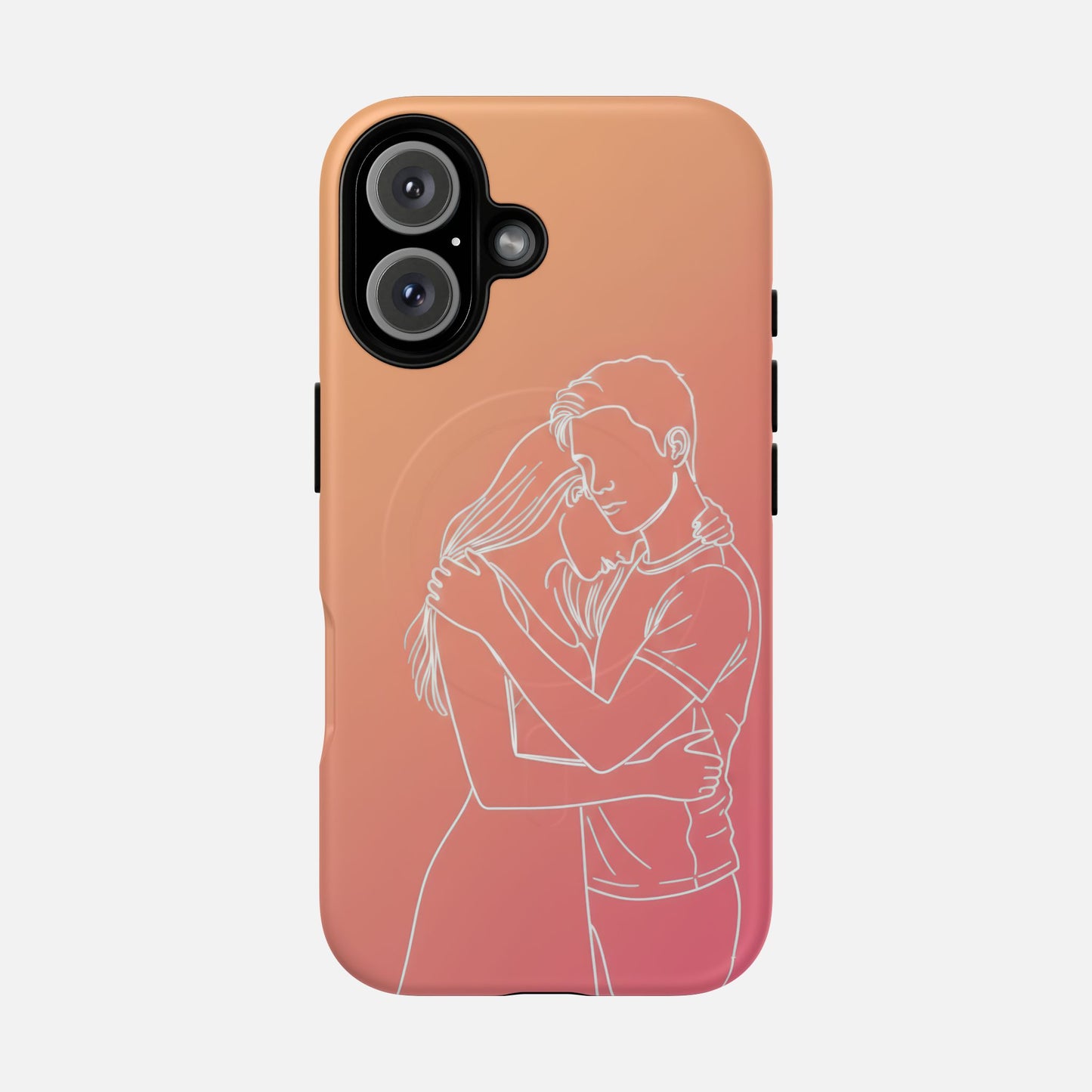 Romantic Outline Couple iPhone Case — Tough Magnetic | MagSafe Compatible