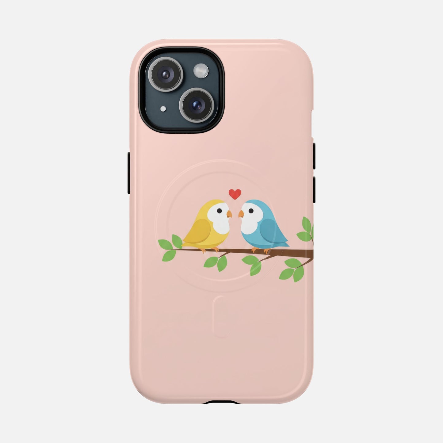 Cute Love Birds iPhone Case — Tough Magnetic | MagSafe Compatible