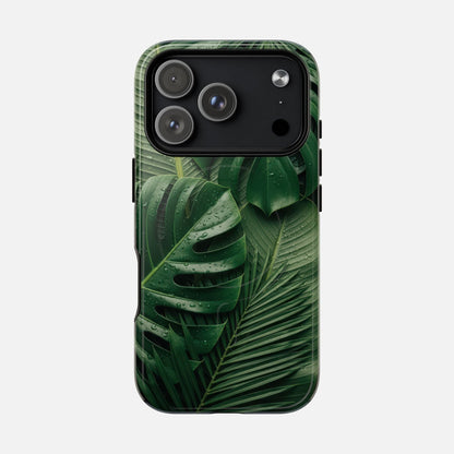 Tropical Monstera Magnetic Phone Case — Tough Protective iPhone Cover iPhone 17 Pro Glossy Phone Case