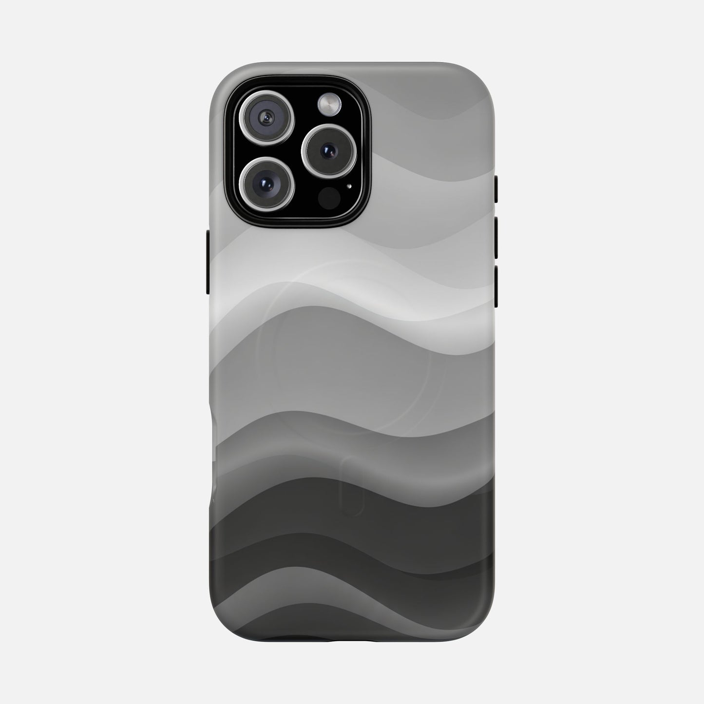 Monochrome Wave iPhone Case — Tough Magnetic | MagSafe Compatible