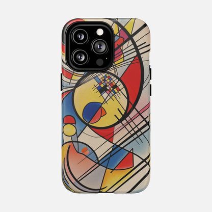 Abstract Geometric Phone Case — Colorful Modern Art Tough Magnetic Case iPhone 13 Pro Matte Phone Case