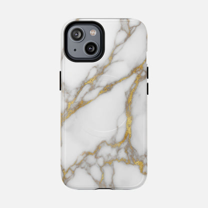Marble Gold iPhone Case — Tough Magnetic | MagSafe Compatible