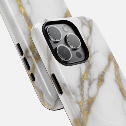 Marble Gold iPhone Case — Tough Magnetic | MagSafe Compatible