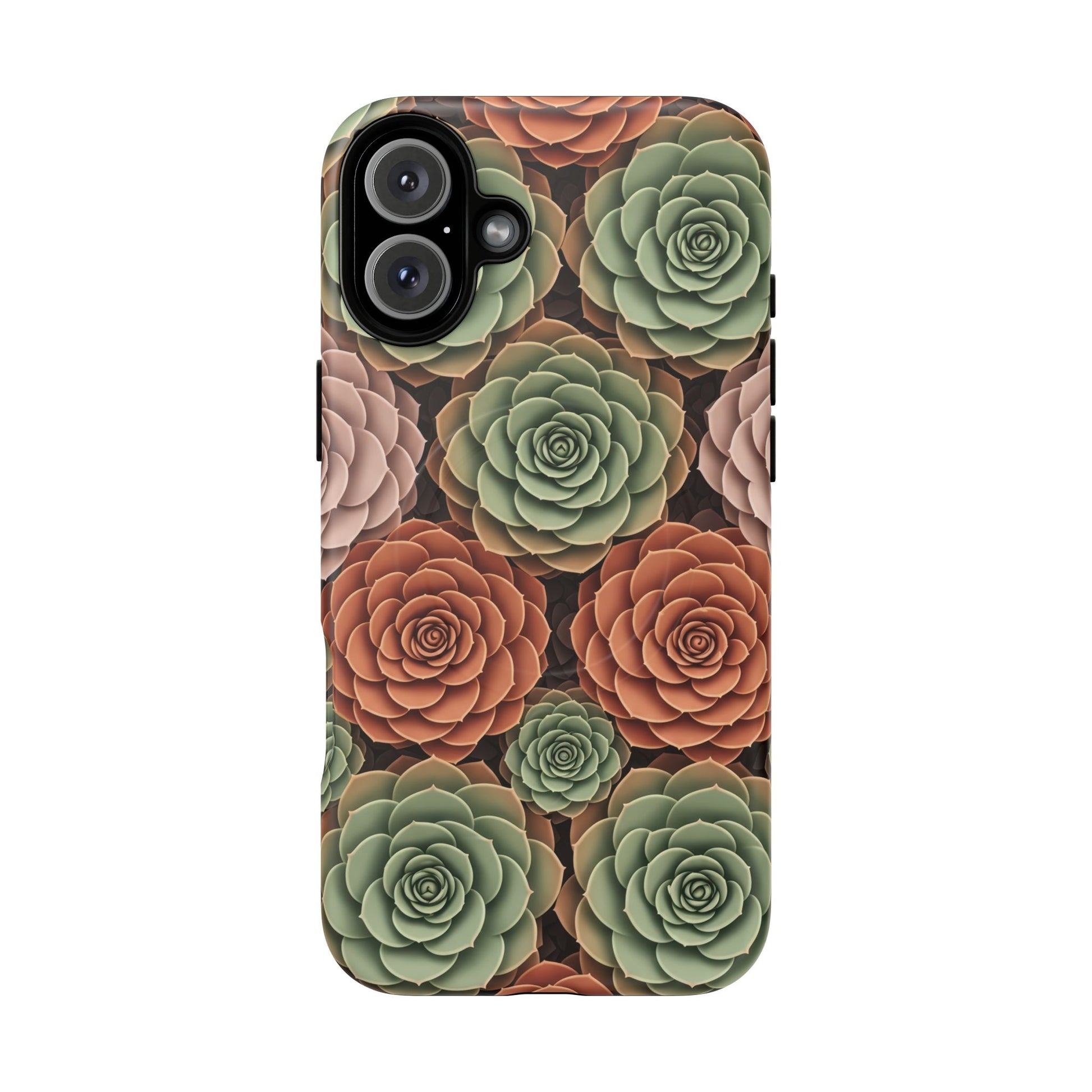 Magnetic Tough Case — Autumn Succulent Floral Phone Cover iPhone 16 Plus Matte Phone Case
