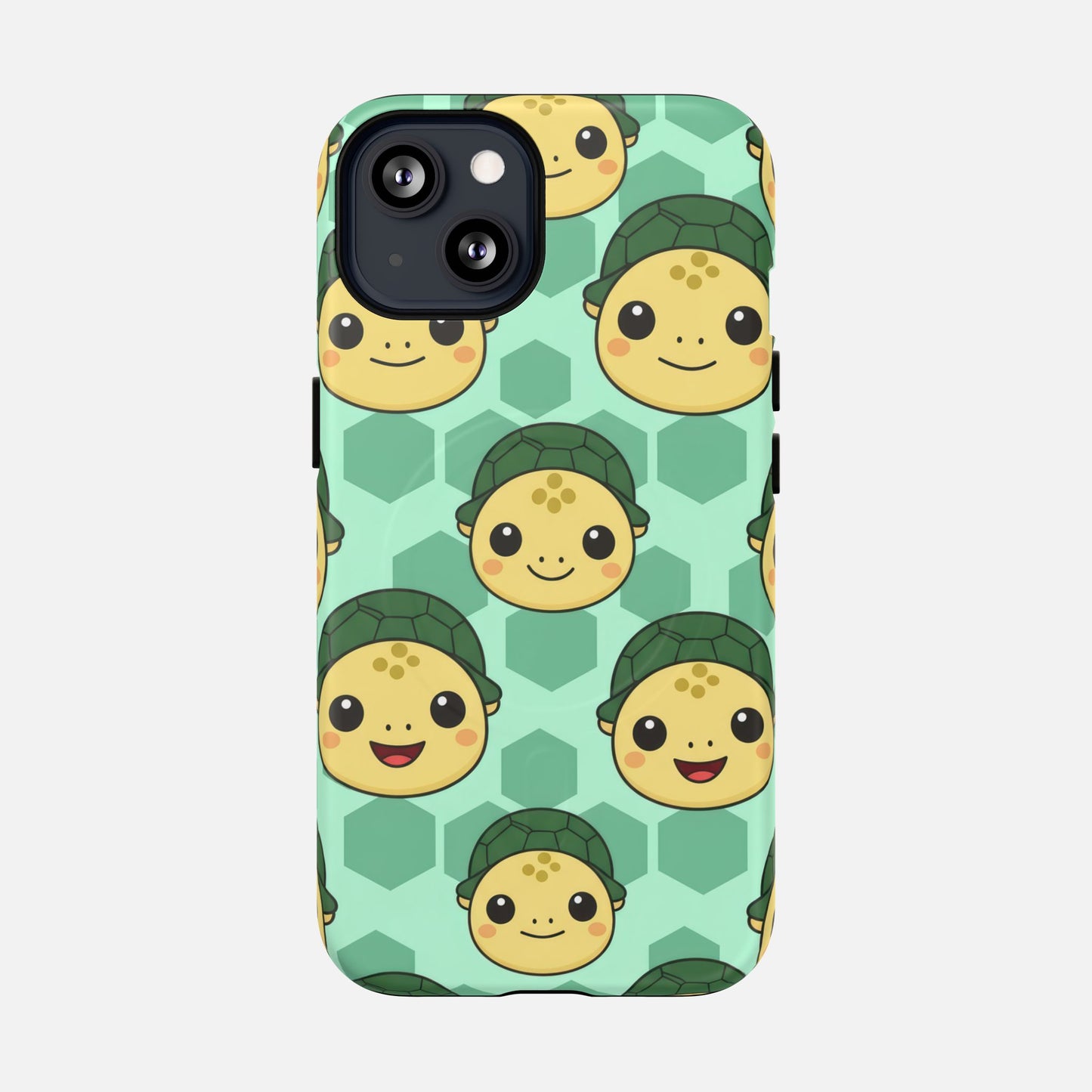 Cute Turtle Pattern Phone Case — Tough Magnetic Protective iPhone Cover iPhone 13 Matte Phone Case