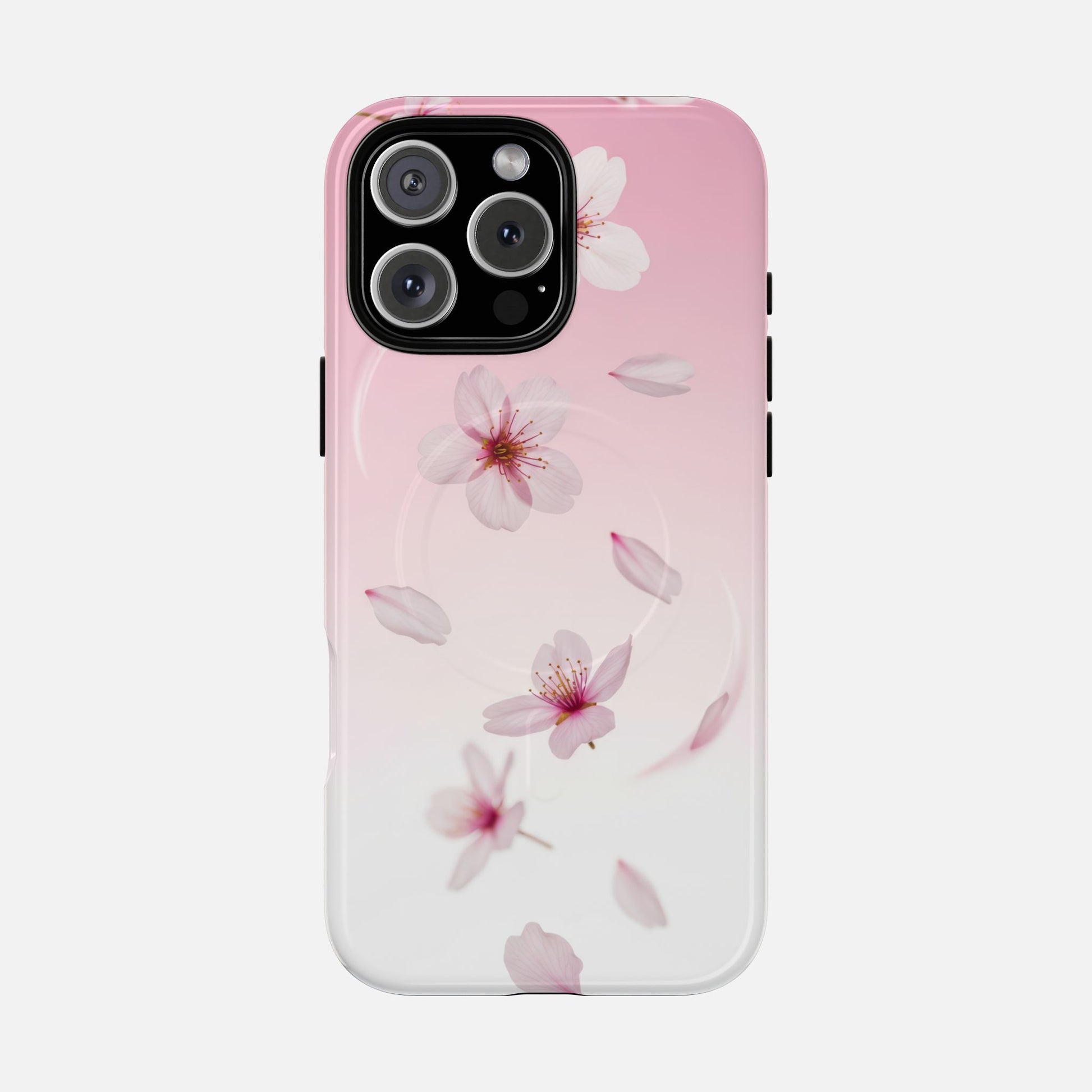 Floral Sakura Tough Magnetic Phone Case — Pink Cherry Blossom Design iPhone 16 Pro Max Glossy Phone Case