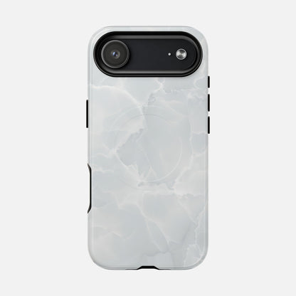 Marble White iPhone Case — Tough Magnetic | MagSafe Compatible
