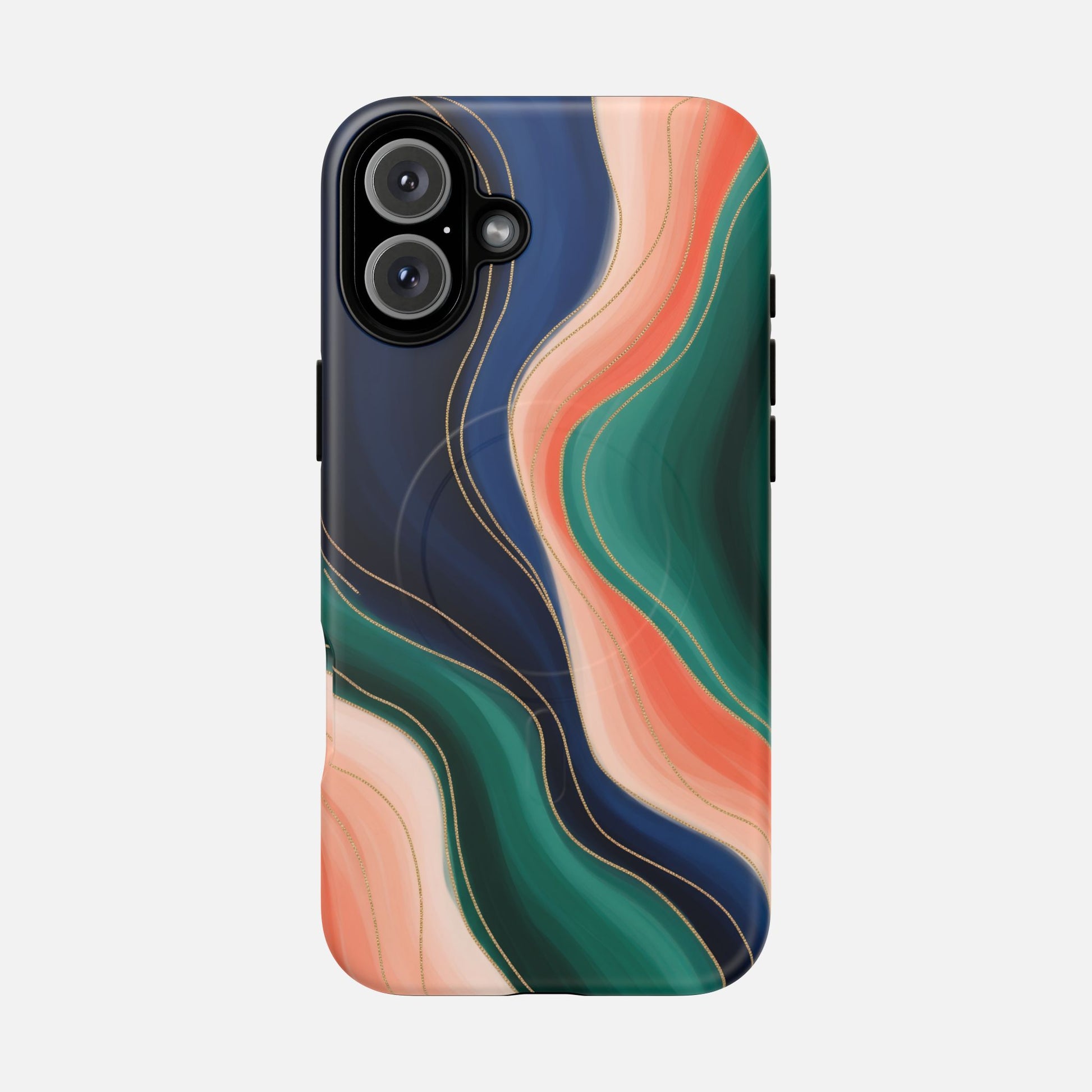 Magnetic Tough Case — Abstract Ocean Wave Design Phone Cover iPhone 16 Plus Matte Phone Case