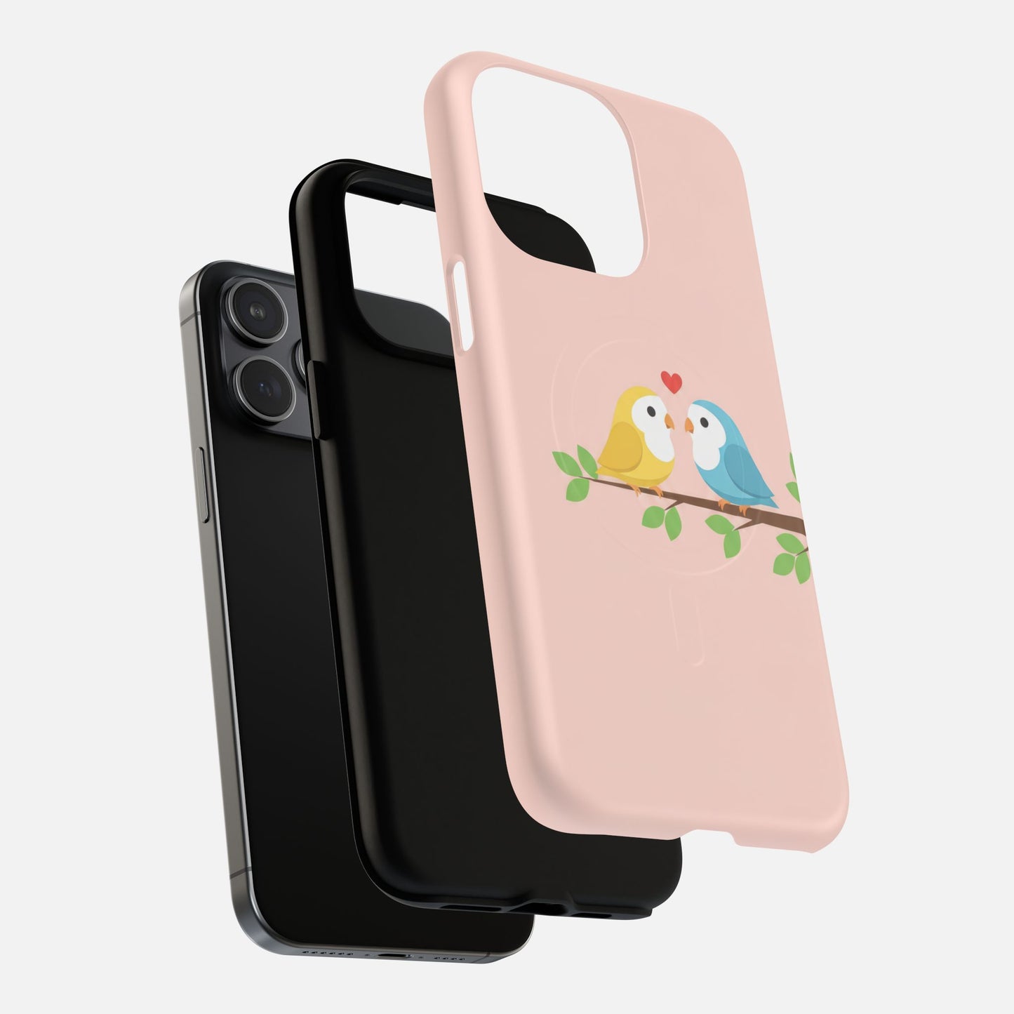 Cute Love Birds iPhone Case — Tough Magnetic | MagSafe Compatible