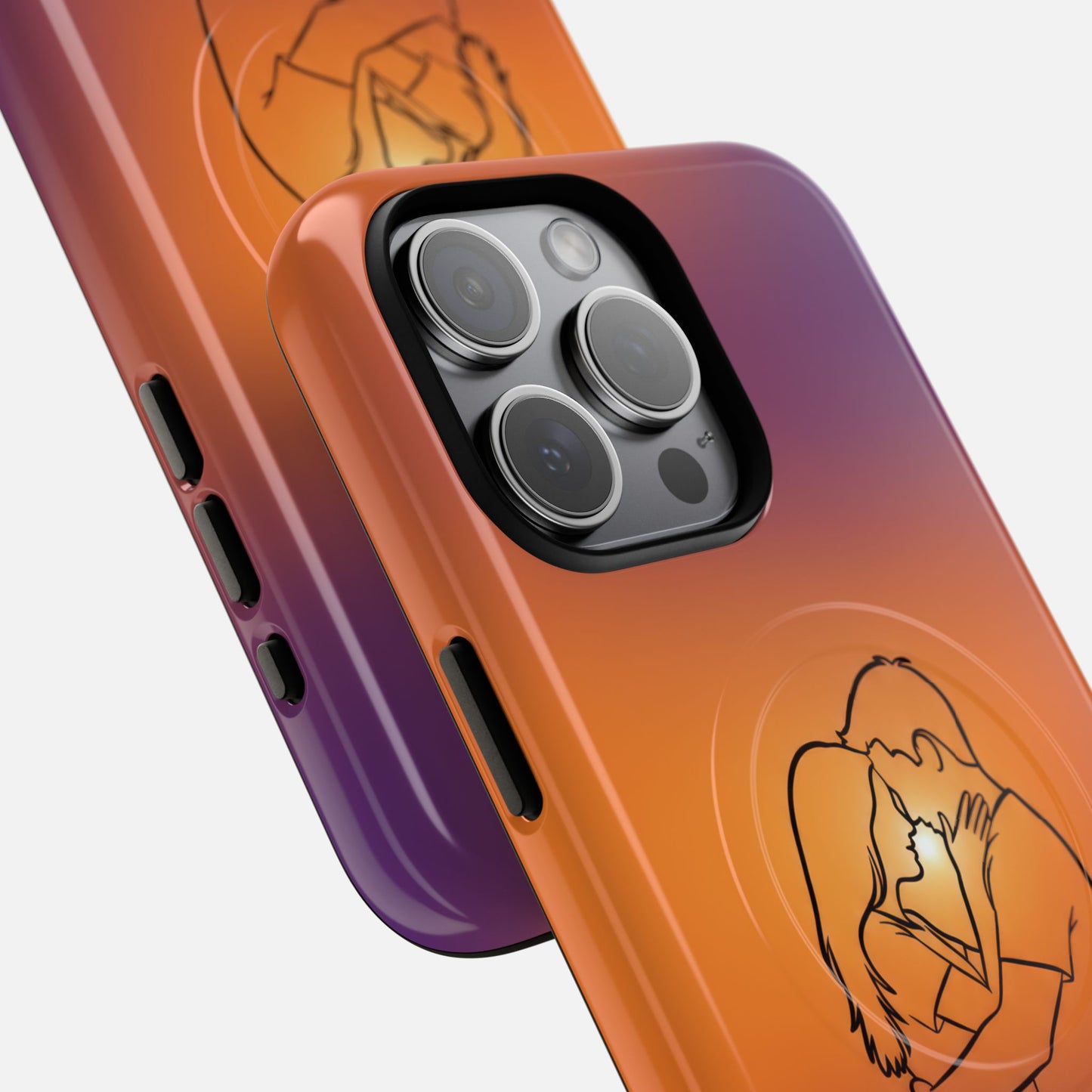 Romantic Sunset Couple iPhone Case — Tough Magnetic | MagSafe Compatible