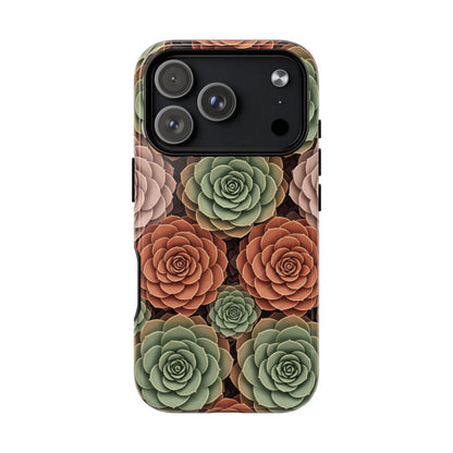 Magnetic Tough Case — Autumn Succulent Floral Phone Cover iPhone 17 Pro Glossy Phone Case