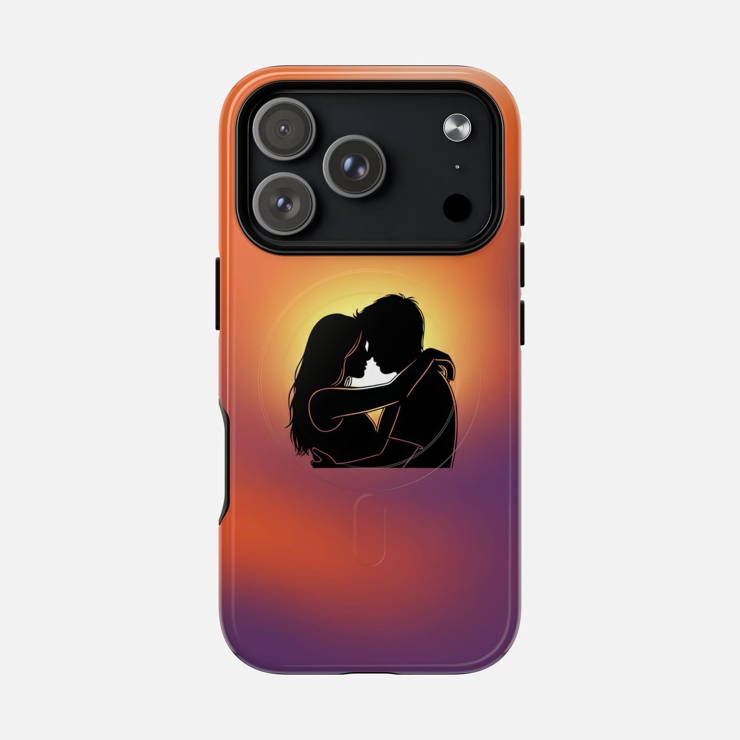 Romantic Sunset Silhouette Couple iPhone Case — Tough Magnetic | MagSafe Compatible