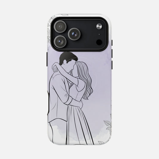 Romantic Couple Illustration Phone Case — Tough Magnetic iPhone Cover