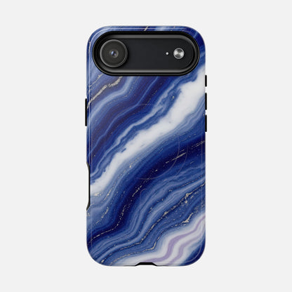 Blue Agate iPhone Case — Tough Magnetic | MagSafe Compatible