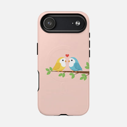 Cute Love Birds iPhone Case — Tough Magnetic | MagSafe Compatible
