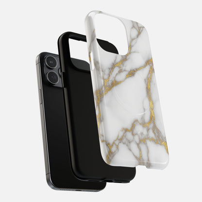 Marble Gold iPhone Case — Tough Magnetic | MagSafe Compatible