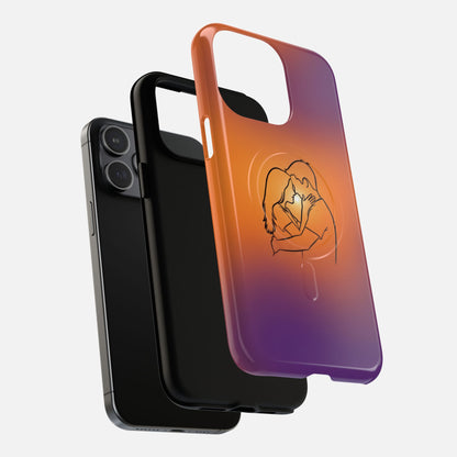 Romantic Sunset Couple iPhone Case — Tough Magnetic | MagSafe Compatible