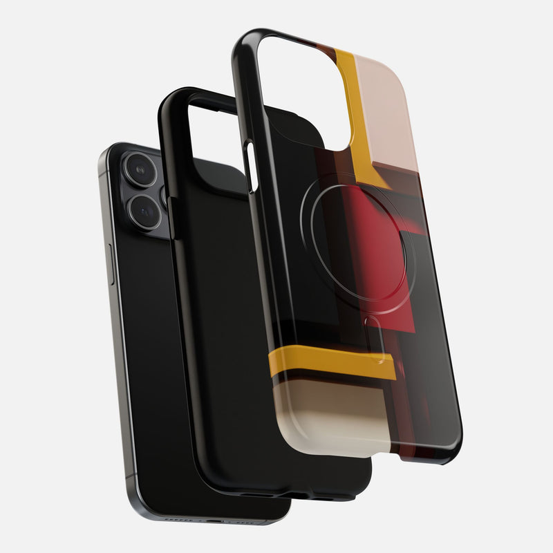 Retro Geometric Abstract iPhone Case — Tough Magnetic | MagSafe Compatible