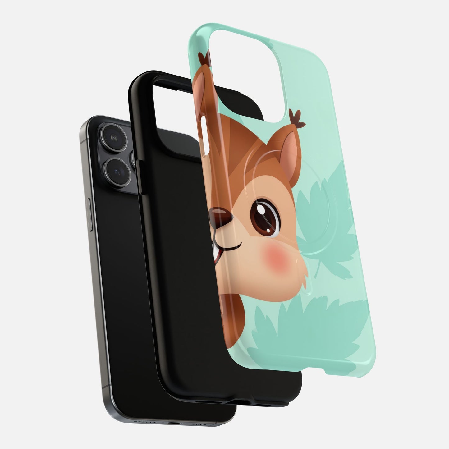 Cute Squirrel With Mint Leaves iPhone Case — Tough Magnetic | MagSafe Compatible