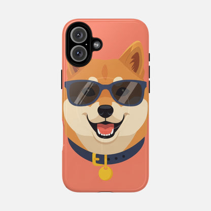 Cool Shiba Inu Sunglasses iPhone Case — Tough Magnetic | MagSafe Compatible