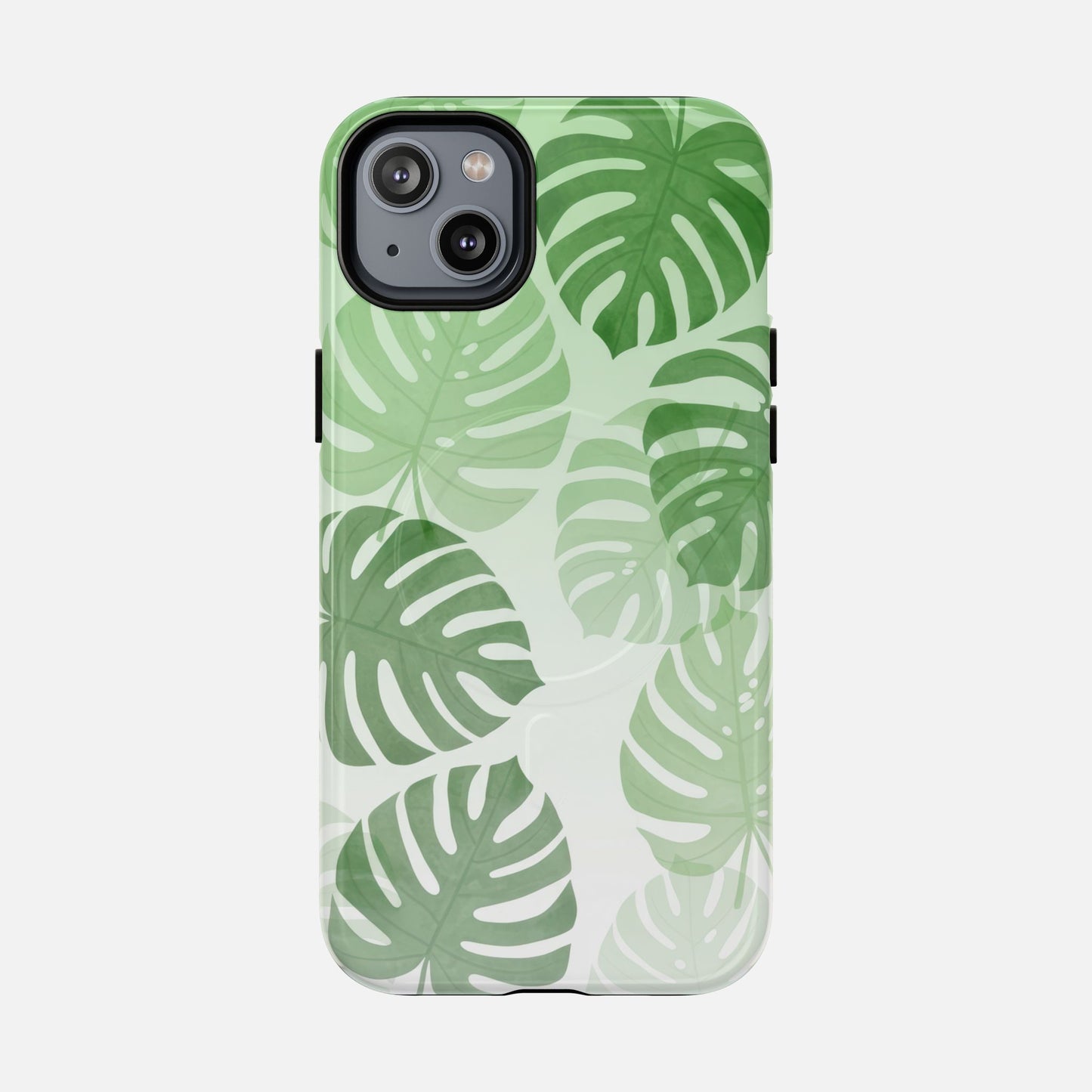Green Monstera Leaf iPhone Case — Tough Magnetic | MagSafe Compatible