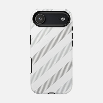 Minimal Diagonal Stripe iPhone Case — Tough Magnetic | MagSafe Compatible