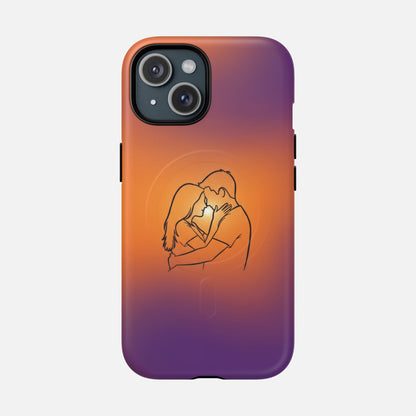 Romantic Sunset Couple iPhone Case — Tough Magnetic | MagSafe Compatible