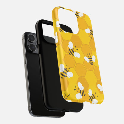 Cute Yellow Bumblebee iPhone Case — Tough Magnetic | MagSafe Compatible