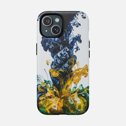 Abstract Ink Splash Tough Magnetic Phone Case iPhone 15 Matte Phone Case