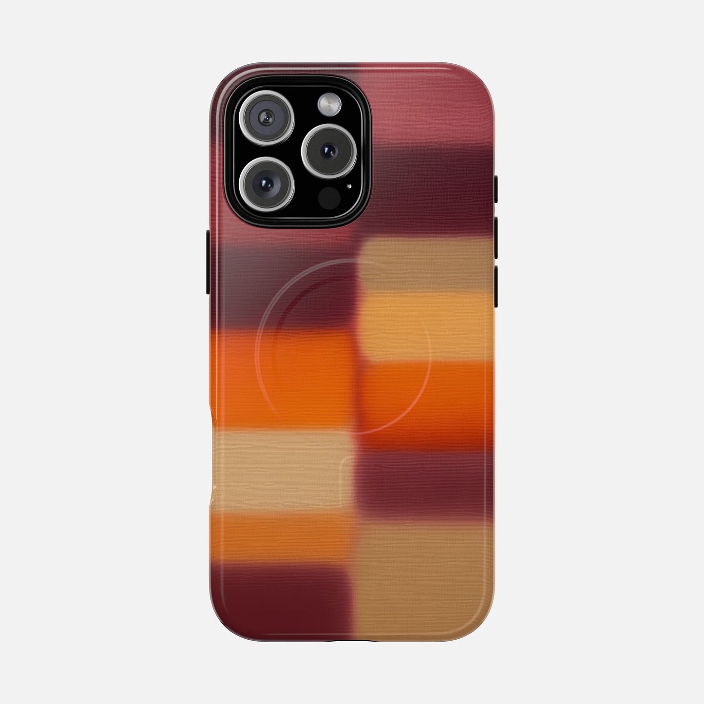 Magnetic Phone Case — Retro Sunset Gradient Protective Cover iPhone 16 Pro Max Glossy Phone Case