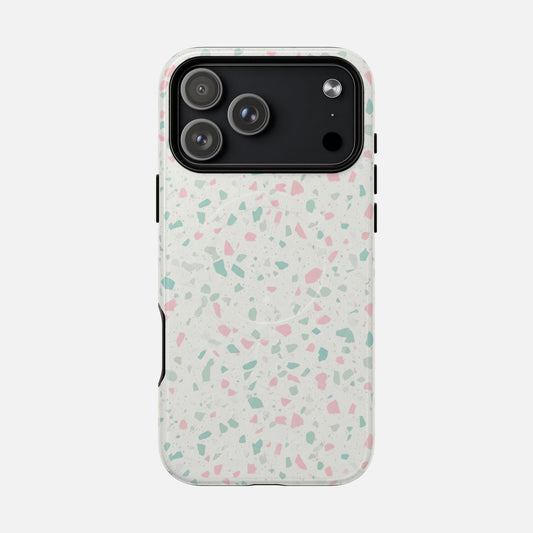 Terrazzo Pastel Tough Magnetic Phone Case — Protective Magnetic iPhone Cover iPhone 17 Pro Max Glossy Phone Case
