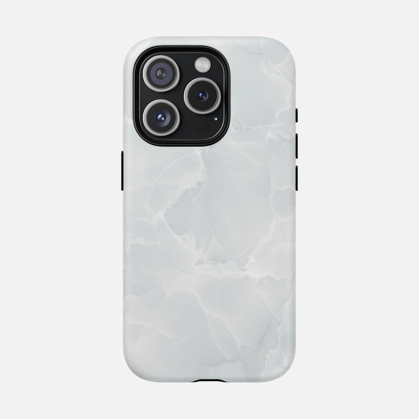 Marble White iPhone Case — Tough Magnetic | MagSafe Compatible